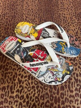 PreLoved Star Wars Movie Havaianas Flip Flop Sandals Mens 6/7 Women’s 7/8